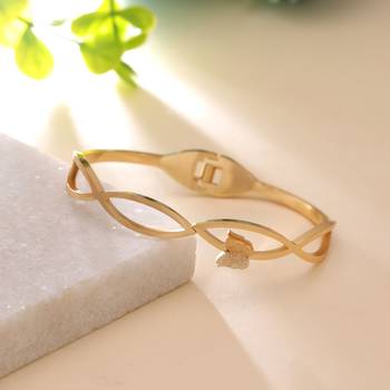 Gold color anti tarnish bracelet 1