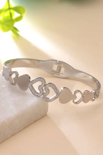 Silver color anti tarnish bracelet