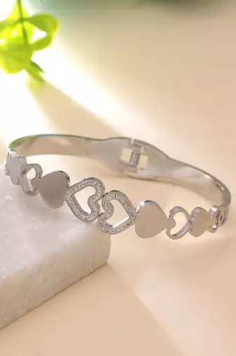 Silver color anti tarnish bracelet