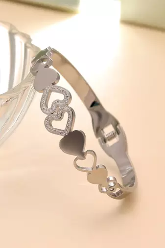 Silver color anti tarnish bracelet