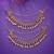 Gold color matte gold earrings chain