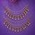 Rani & green color matte gold earrings chain
