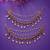 Rani & green color matte gold earrings chain