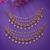 Rani & green color matte gold earrings chain