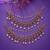 Rani & green color matte gold earrings chain