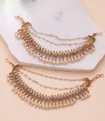 Gold color matte gold earrings chain