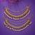 Gold color matte gold earrings chain