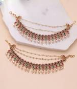 Rani color matte gold earrings chain