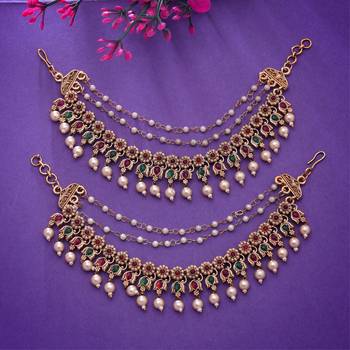 Rani color matte gold earrings chain 2