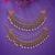 Rani color matte gold earrings chain