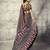 Black modal satin ajrakh print saree