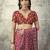 Red modal satin ajrakh print saree