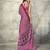 Pink modal satin ajrakh print saree