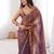 Copper fendy satin sequence embroidered saree