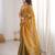 Gold fendy satin sequence embroidered saree