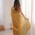 Gold fendy satin sequence embroidered saree