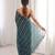 Teal fendy satin sequence embroidered saree