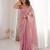 Pink fendy satin sequence embroidered saree