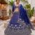 Plus Size Chinon Silk Embroidered Lehenga Choli Set | Ready to Wear 34-50