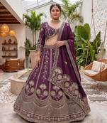 Designer Plus Size Wedding Lehenga Choli with Sequins & Zari Work | Sizes 34-50