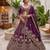 Designer Plus Size Wedding Lehenga Choli with Sequins & Zari Work | Sizes 34-50