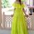 Lemon solid cotton tiered maxi dress for women