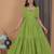 Green solid cotton fit & flare midi dress for women