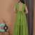 Green solid cotton fit & flare midi dress for women