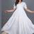 White self design cotton tiered maxi dress for women