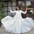 White solid cotton ruffled dress for women
