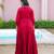 Maroon solid cotton tiered maxi dress for women