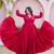 Maroon solid cotton tiered maxi dress for women