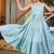 Grey solid cotton fit & flare maxi dress for women