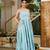 Grey solid cotton fit & flare maxi dress for women