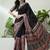 Grey ready pleated saree with designer unstitched blouse