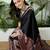 Grey ready pleated saree with designer unstitched blouse