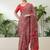 Rani pink designer party wear ready made saree