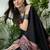 Grey ready pleated saree with designer unstitched blouse