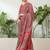 Rani pink designer party wear ready made saree