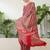 Rani pink designer party wear ready made saree