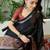 Red party wear ready to wear saree with blouse fabric