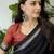 Red party wear ready to wear saree with blouse fabric