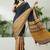 Yellow ready to drape saree with unstitched blouse for women