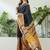 Yellow ready to drape saree with unstitched blouse for women