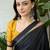 Yellow ready to drape saree with unstitched blouse for women