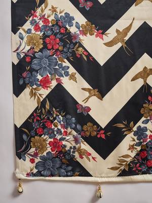 Black ready to wear silk saree with unstitched blouse 2