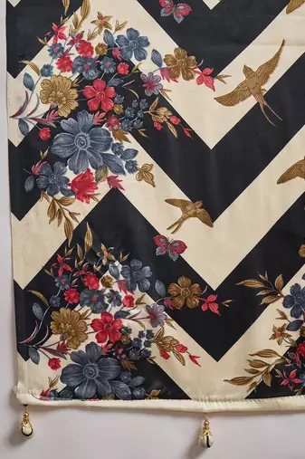 Black ready to wear silk saree with unstitched blouse