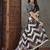 Black ready to wear silk saree with unstitched blouse