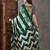 Green premium ready pleated saree with unstitched blouse