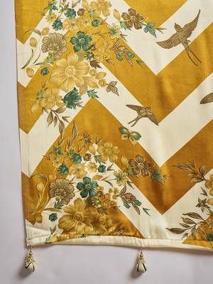 Yellow wedding wear ready to wear saree with blouse piece 2